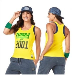 ZUMBAWEAR ZUMBA EST. 2001 RIBBED TANK Sz S